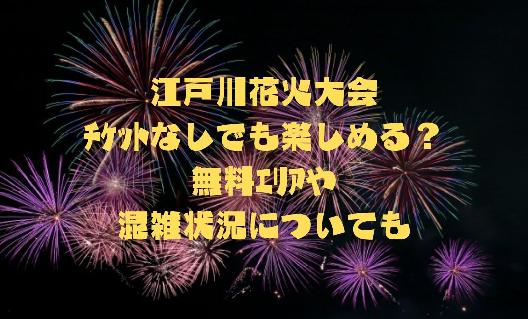 江戸川花火大会 ﾁｹｯﾄなしでも楽しめる