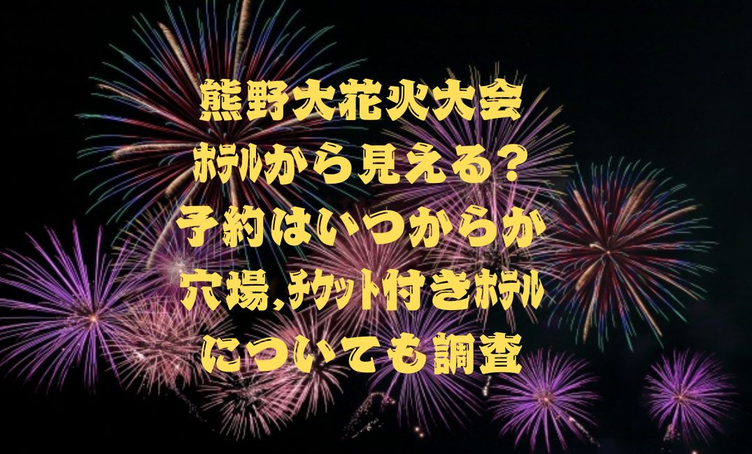 熊野大花火大会ﾎﾃﾙから見える