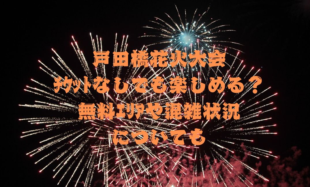 戸田橋花火大会ﾁｹｯﾄなしでも楽しめる