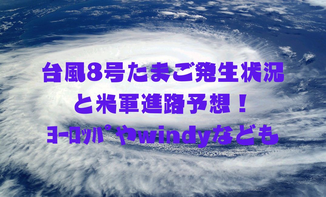 台風8号たまご発生状況