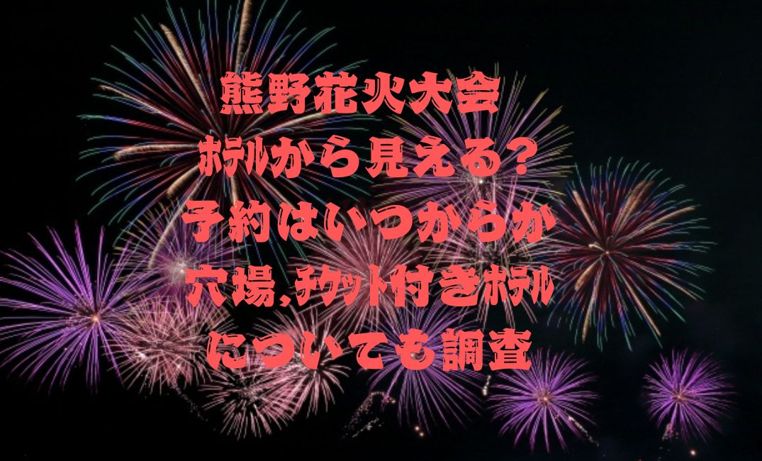 熊野大花火大会ﾎﾃﾙから見える