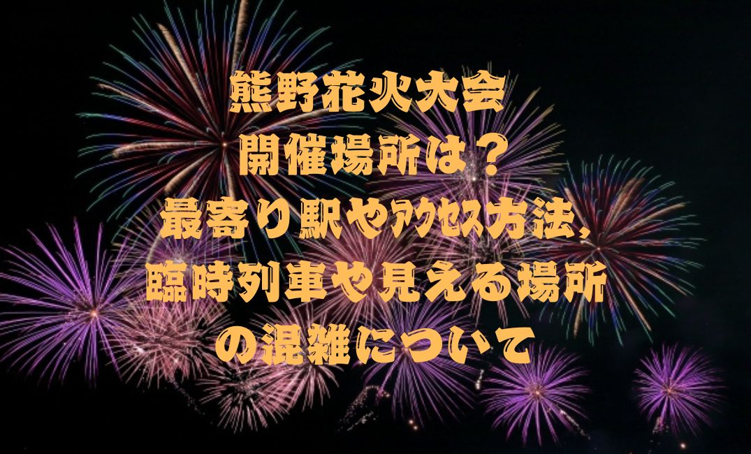 熊野花火大会開催場所