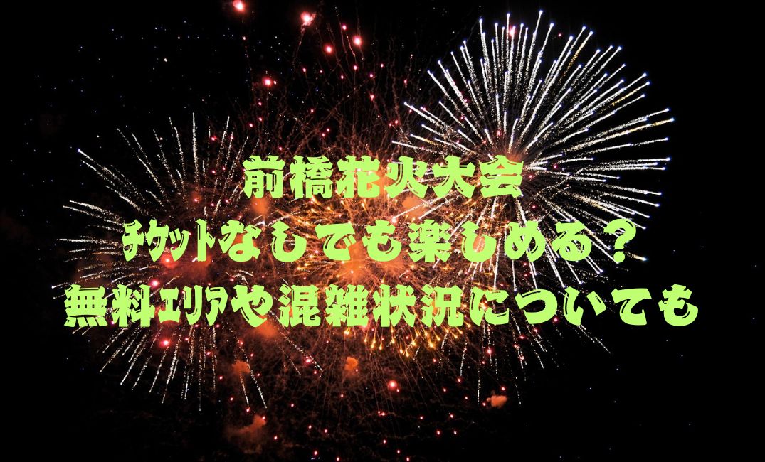 前橋花火大会ﾁｹｯﾄなしでも楽しめる