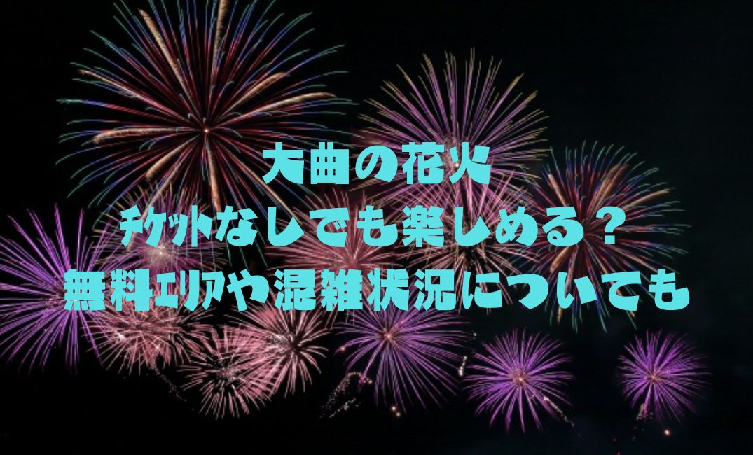 大曲の花火ﾁｹｯﾄなしでも楽しめる
