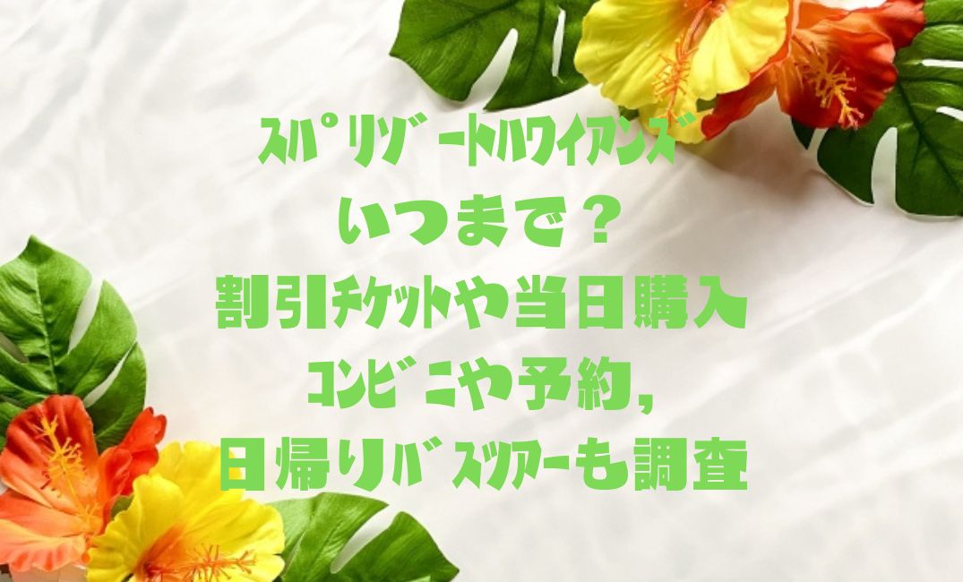 ｽﾊﾟﾘｿﾞｰﾄﾊﾜｲｱﾝｽﾞいつまで