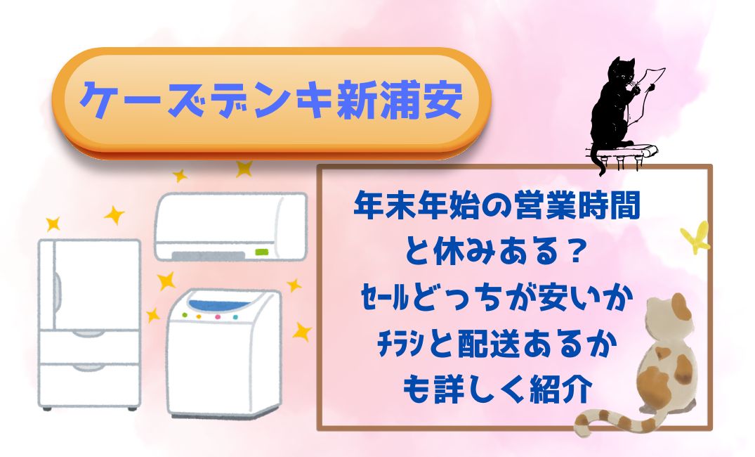 ｹｰｽﾞﾃﾞﾝｷ新浦安年末年始の営業時間