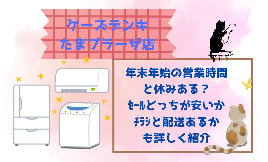 ｹｰｽﾞﾃﾞﾝｷたまﾌﾟﾗｰｻﾞ年末年始の営業時間