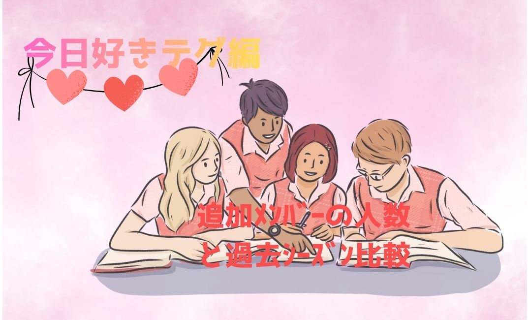 今日好きﾃｸﾞ編の追加ﾒﾝﾊﾞｰの人数