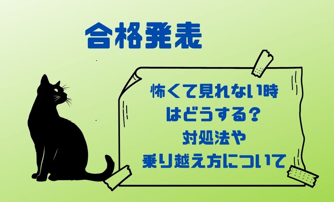 合格発表が怖くて見れない