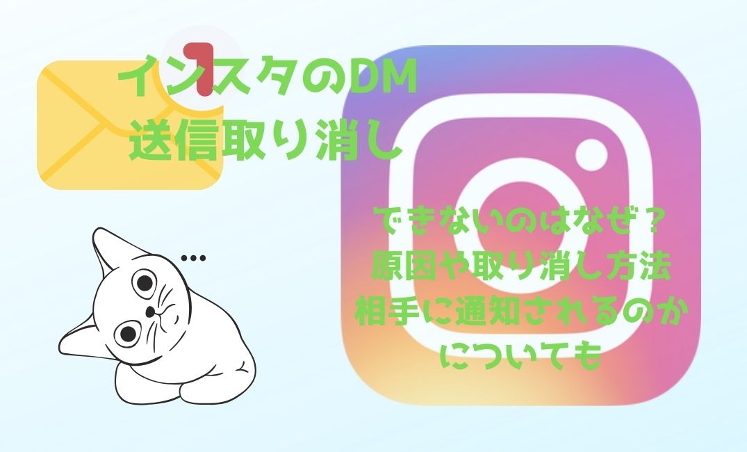 ｲﾝｽﾀdm送信取り消しできないのはなぜ？